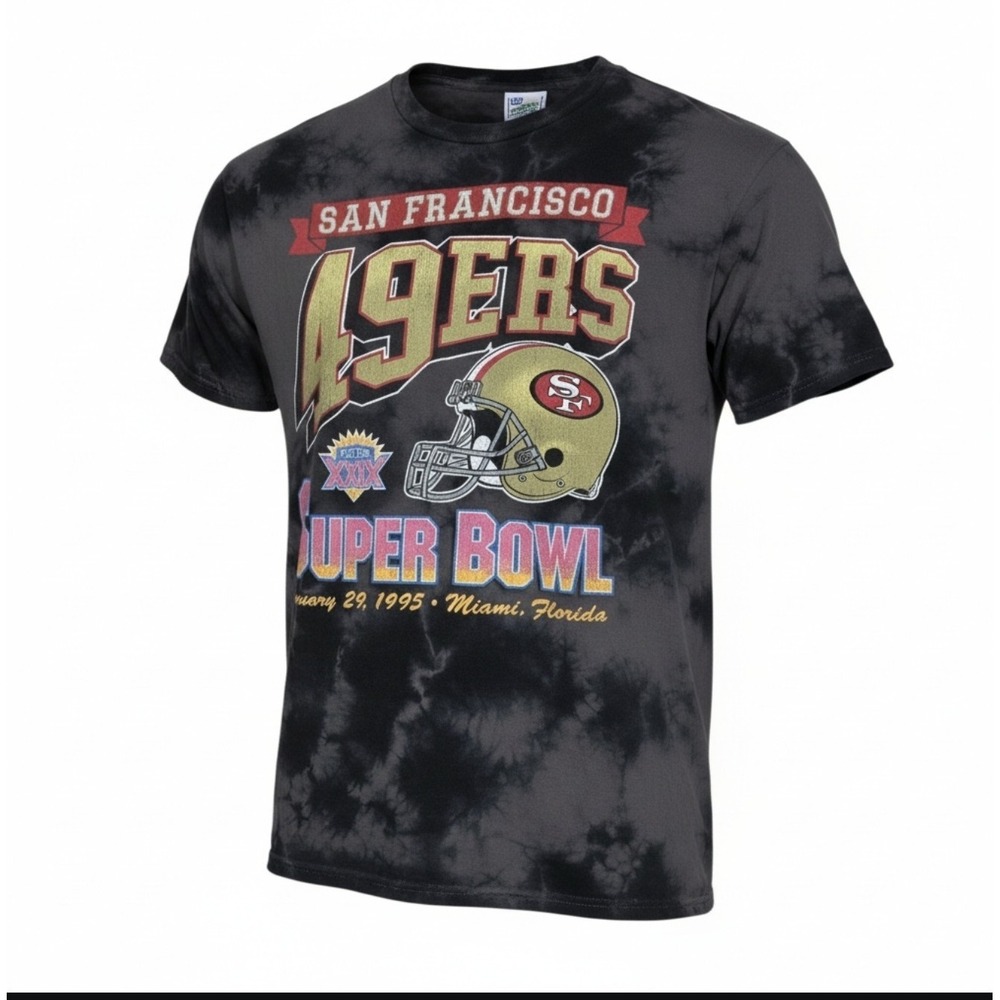 Vtg '47 Brand San Francisco 49ers Super Bowl XXIX Tie Dye T Shirt Large NFL A1